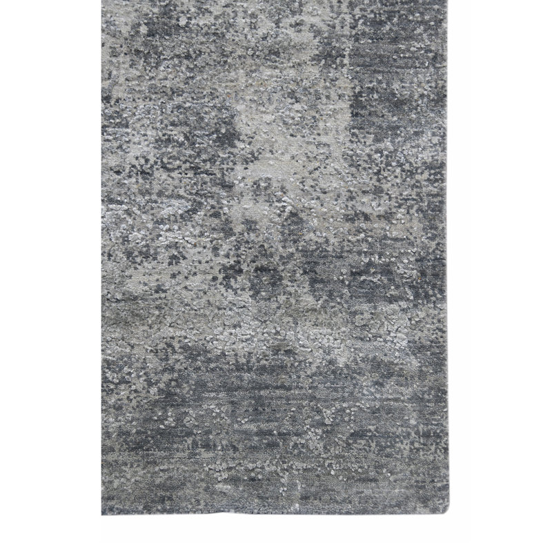 Zenith Abstract Area Rug in Gray, Rectangle 8' x 10'