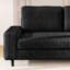 3 Seater Corduroy Sofa & Chaise,L Shaped Sofa with Movable Storage Ottoman, 3-Seater Modular Sectional Sofa, Corduroy Couch, Wooden Frame, Deep Seat, Ideal for Living Room, Black-343101939