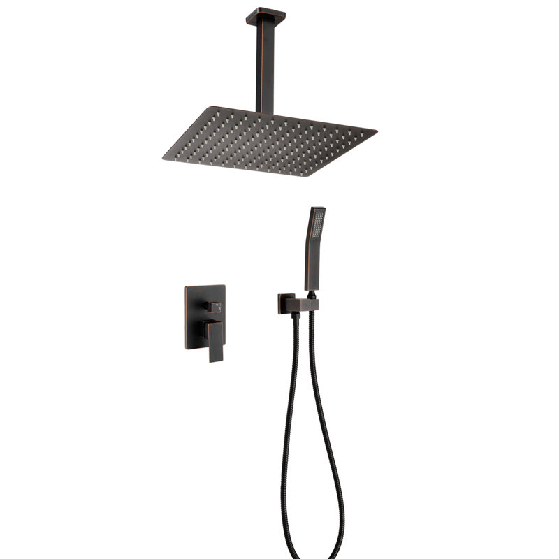 Système de douche thermostatique complet, Bronze frotté à l'huile