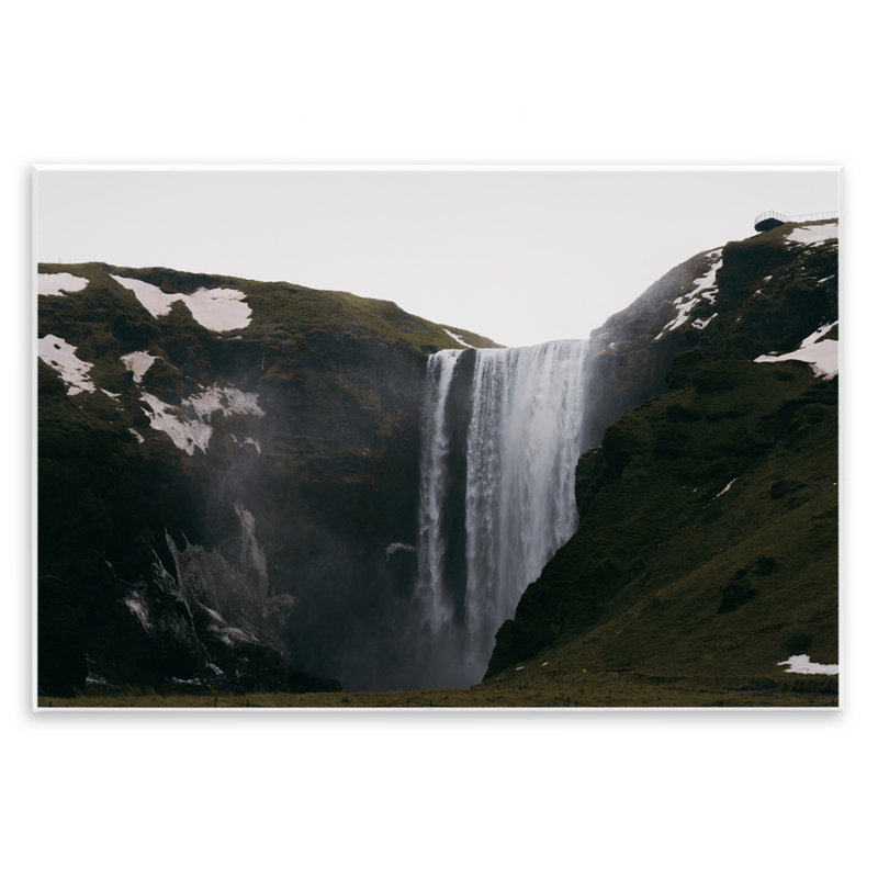 Plaque murale Serene Islandic Waterfall, design par Jade Sharp Photo, H 13 po x l 19 po