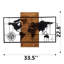 Accessoire mural décoratif en bois, noir et noyer, 33,5 po x 22,8 po | Cadre 100% métal (épaisseur: 0,05 po) et envers 100% bois (épaisseur: 1,2 po) | Décoration intérieure élégante pour les espaces de vie modernes