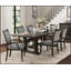 Ensemble de 2 chaises d'appoint transitionnelles brun gris, revêtement en tissu confortable et structure en bois durable pour les repas