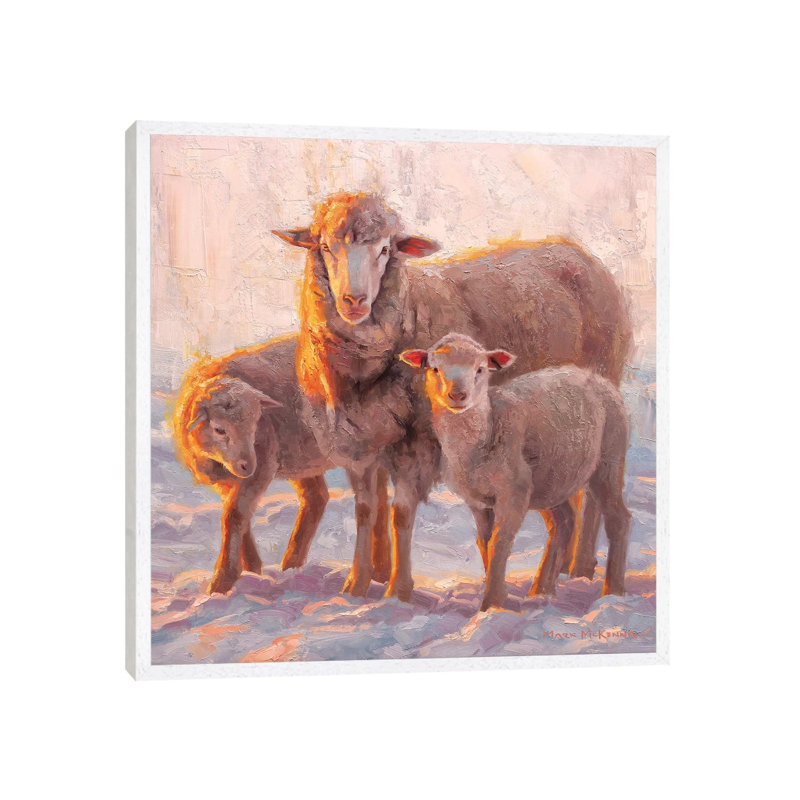 Sundown 1 Piece Painting on Canvas, 45.72cm H x 45.72cm W x 3.81cm D, White Framed