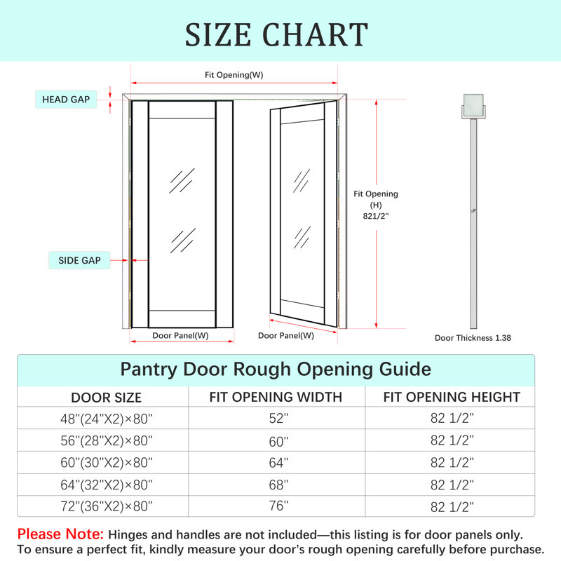 Slab Double Doors - Louvered & Solid Panel MDF Interior Doors In White, Smooth Paintable Finish (Double Door Hardware Kit Included)