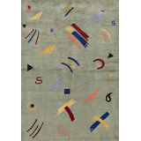 Hand-Knotted High-Quality Green Area Rug