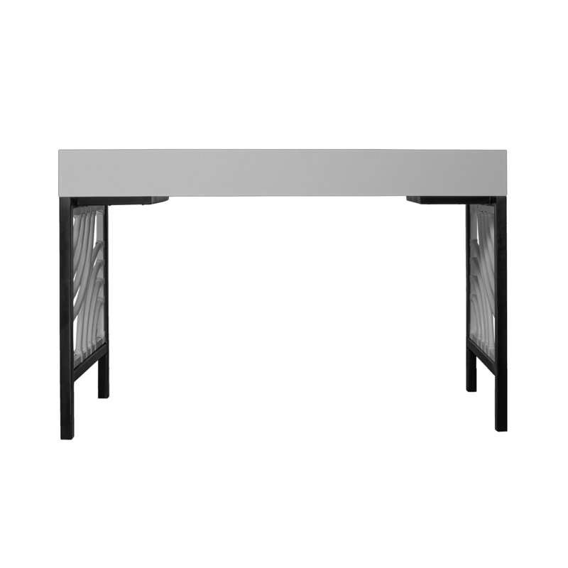 Swirl Writing Desk, Light Gray