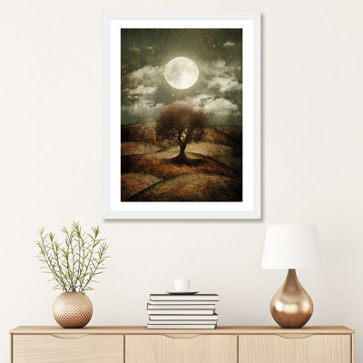 Il était une fois ... l'arbre solitaire par Viviana Gzalez - impression d'art graphique