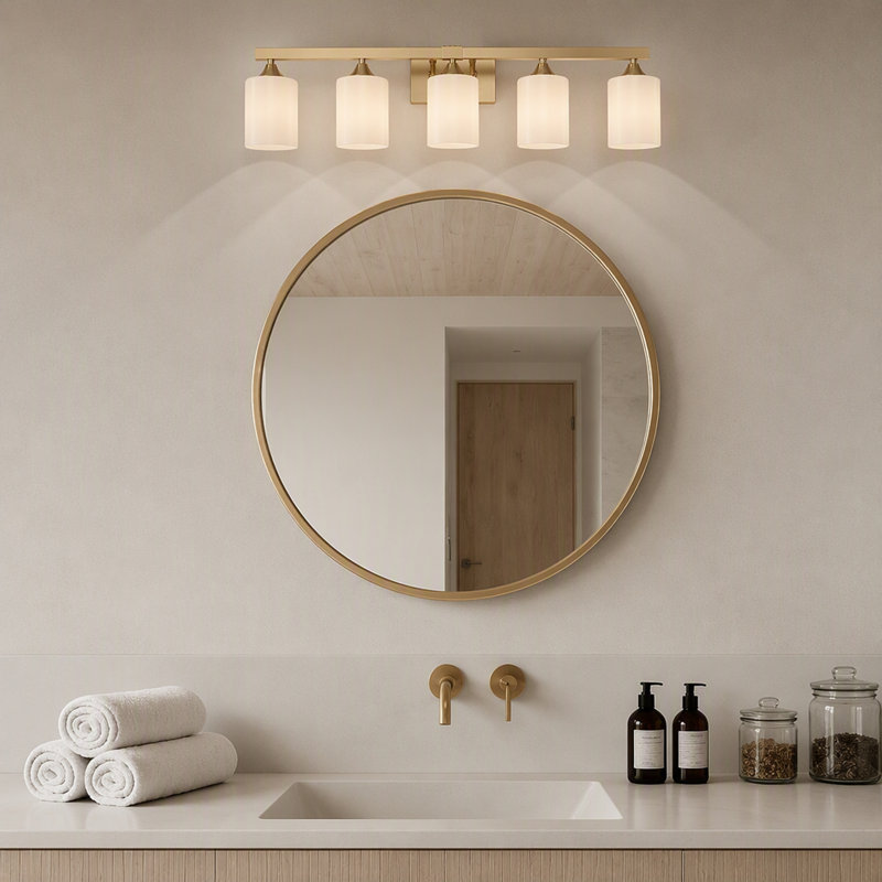 Vanity Light, Gold 5-Light