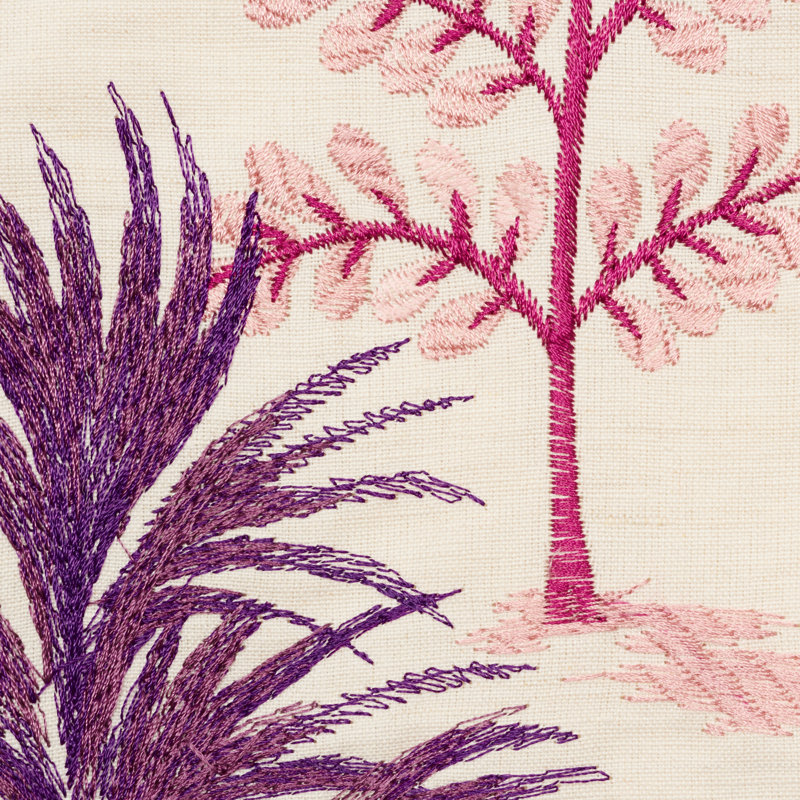 Pandora Embroidery Fabric, Aubergine