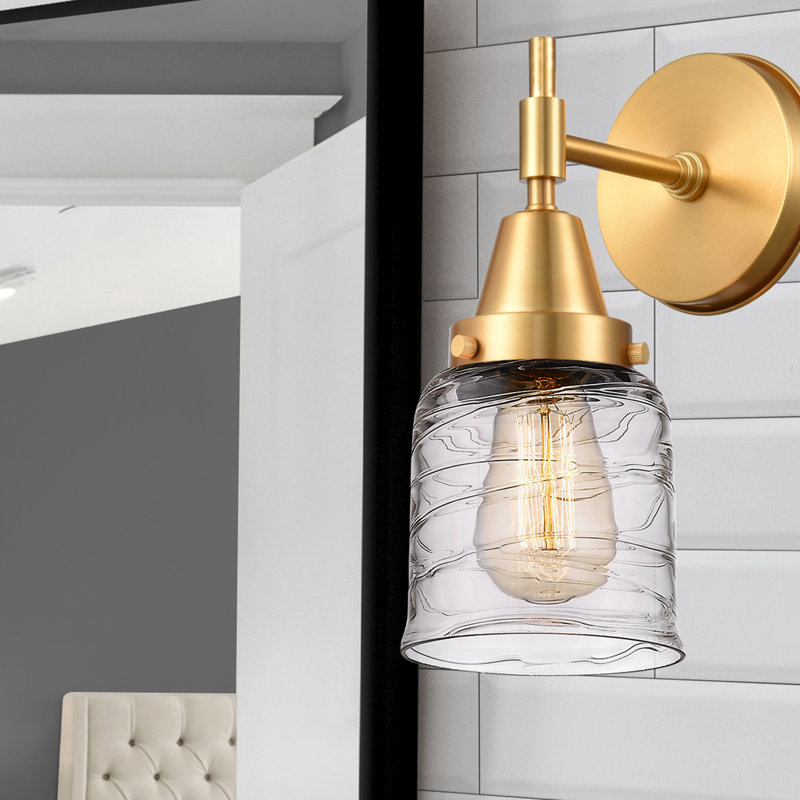 Amede Armed Sconce, Satin Gold