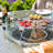 Balch 6 Seat Round Rattan Fire Pit Dining Set - with Lazy Susan