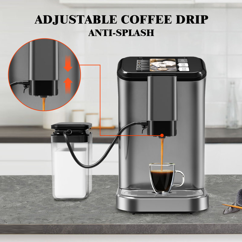 Sangdo Super-Automatic Espresso Machine with Frother, Black