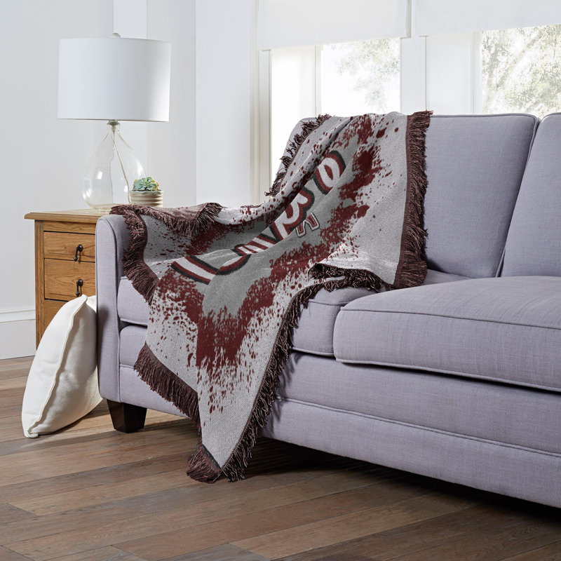 The Midwest School Oilers Jacquard Throw Blanket, Fan Home Decor, 46x60 Inches