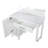 Elijah White And Dark Grey Vanity Set With Lighting And Stool