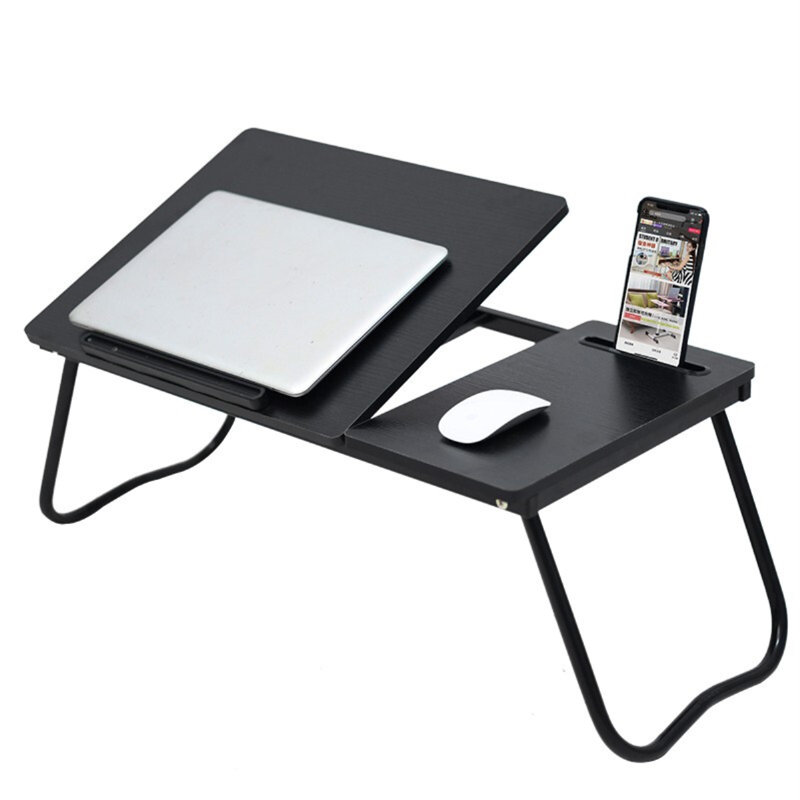 Plateau pour ordinateur portable d’extérieur pour dortoir, Noir