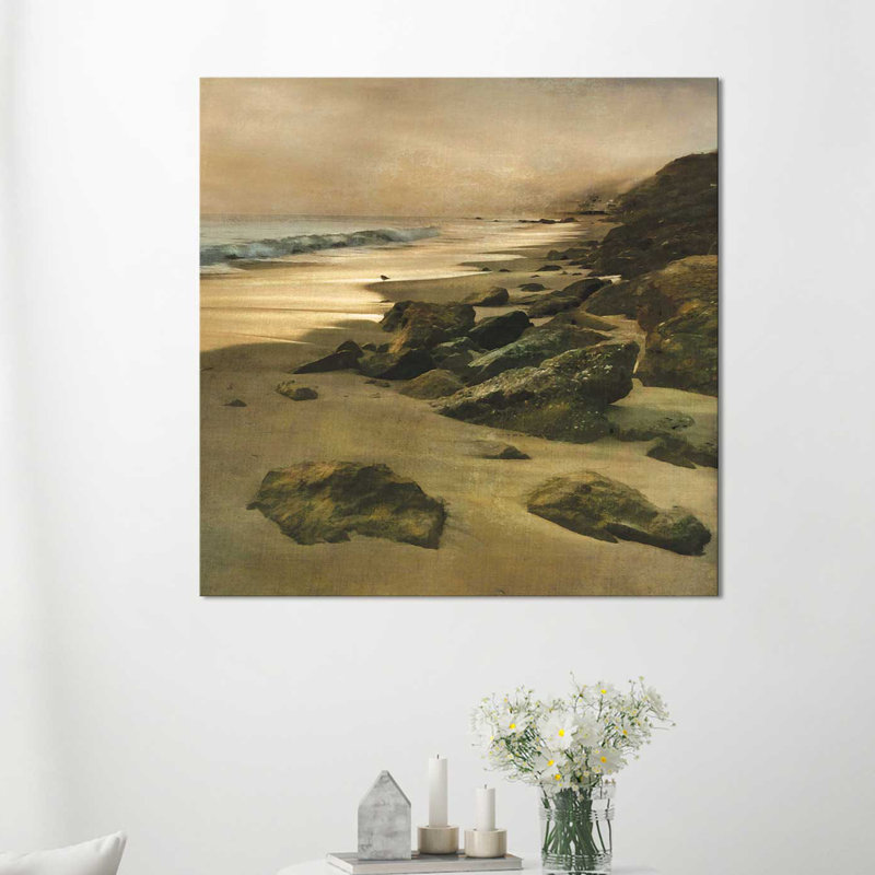 «Beach at Dusk», reproduction, H 18 po x l 30 po x P 1 po, Toile tendue