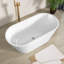 Baignoire autoportante en acrylique brillant blanc brillant