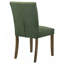 Ensemble de 2 chaises d'appoint rembourrées avec dossier incurvé et pieds en bois brun riche pour un confort et un style modernes