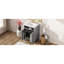 Meuble-lavabo de 24 pouces avec lavabo en céramique, conception luxueuse peu encombrante, portes à fermeture en douceur, tiroir rabattable, tablette ajustable en forme de U, porte à double couche, poignées en alliage d'aluminium noir, idéales pour