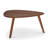 Triangular 2-Piece Walnut Wood Nesting Table
