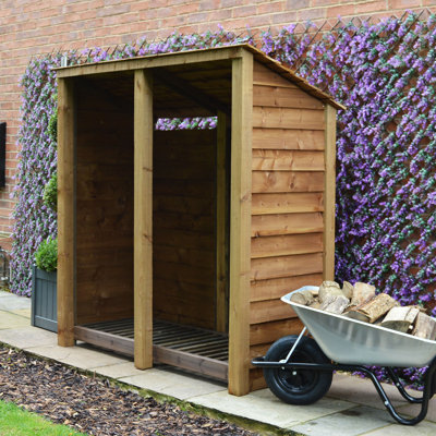 Timberville 180cm W x 74.5cm D Solid Wood Log Store