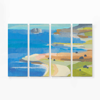 Fantaisie côtière irlandaise | Impression sur toile 4 panneaux