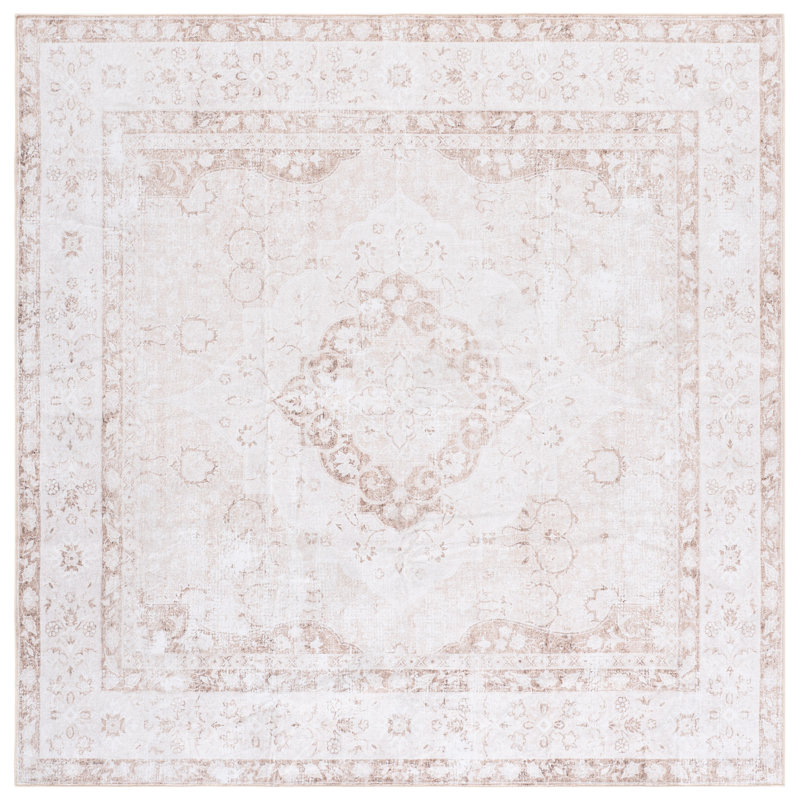 Arizona Performance Machine Washable Oriental Indoor Rug, Square 6'