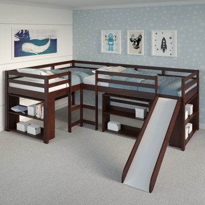 Lit plateforme simple avec bibliothèque Chelsey-Leigh par Harriet Bee