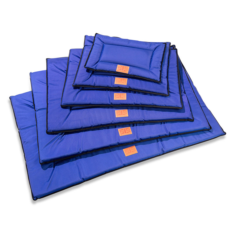 Orthopedic Polyester Pet Bed, Blue, 2.5cm H x 46cm W x 61cm D