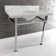 Monarch Ceramic Rectangular Console Bathroom Sink with Overflow