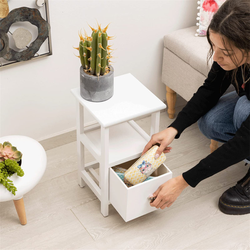 Narayanan 25cm W Manufactured Wood Bedside Table