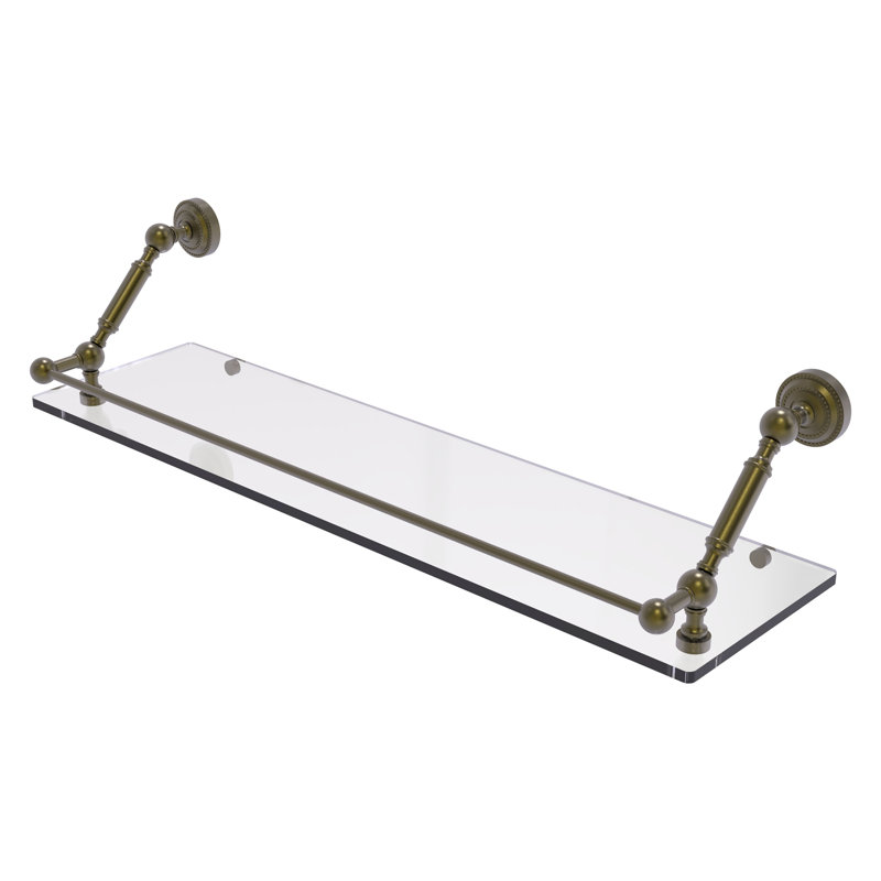 Marchmont Bracket Shelf, Antique Brass, 7.3" H x 30" W x 8.6" D