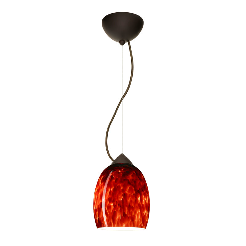 Lucia 1 - Light Single Pendant, Bronze, LED, Blue Cloud