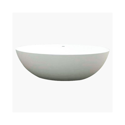 Studio Sage 66.54'' x 36.42'' Soaking Resin Stone Bathtub