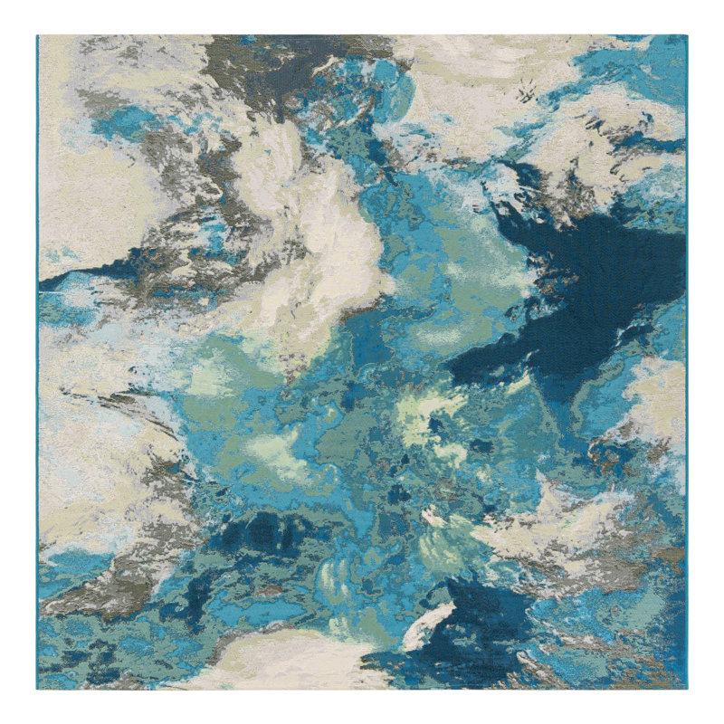 Keazia Indoor/Outdoor Area Rug, Square 7'10"