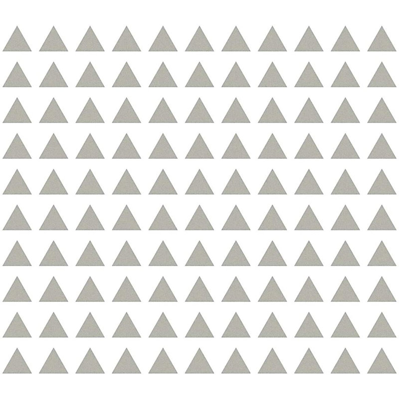 Abstract Non-Wall Damaging Wall Decal, 4.38" H x 5" W x 0.8" D, Silver