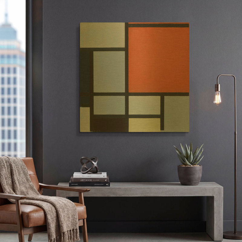 « Composition 1921 » de Piet Mondrian, tableau mural en métal, 91,4 cm x 91,4 cm, 36 po x 36 po