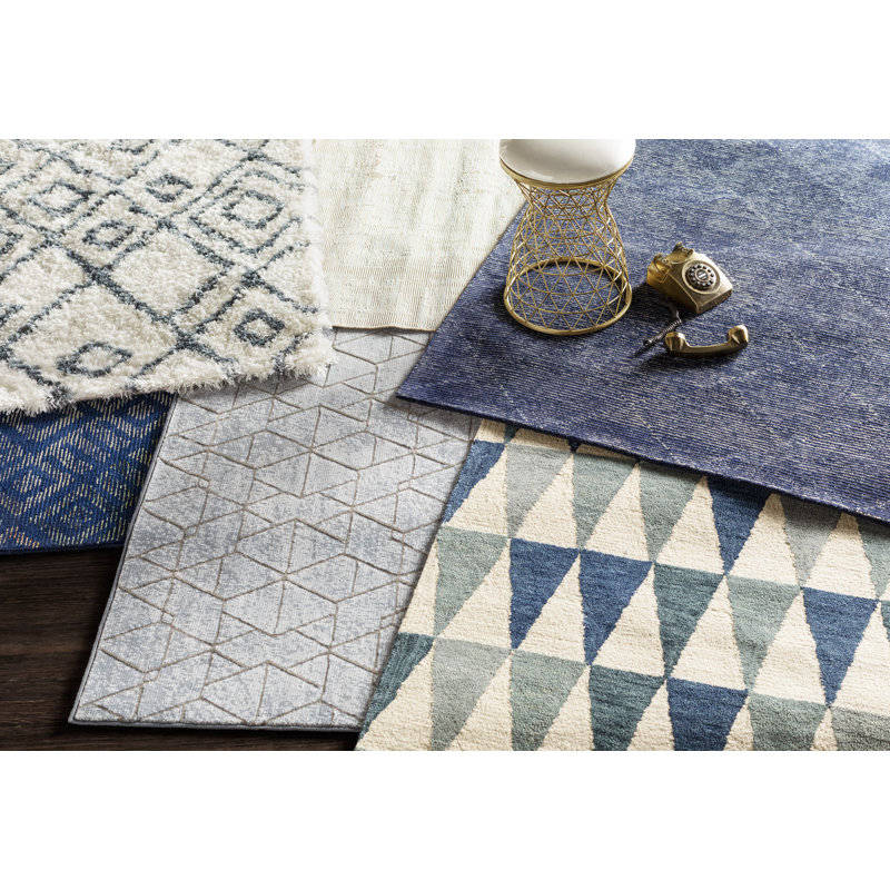 Aderita Toronto Shag Hand Tufted Performance Geometric Rug, Rectangle 8' x 10'