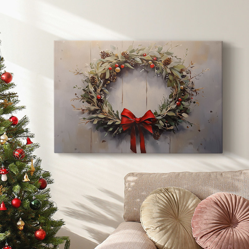 Art des Fêtes de Noël - Toile tendue avec châssis - Série 3-CXI, H 40 po x l 60 po
