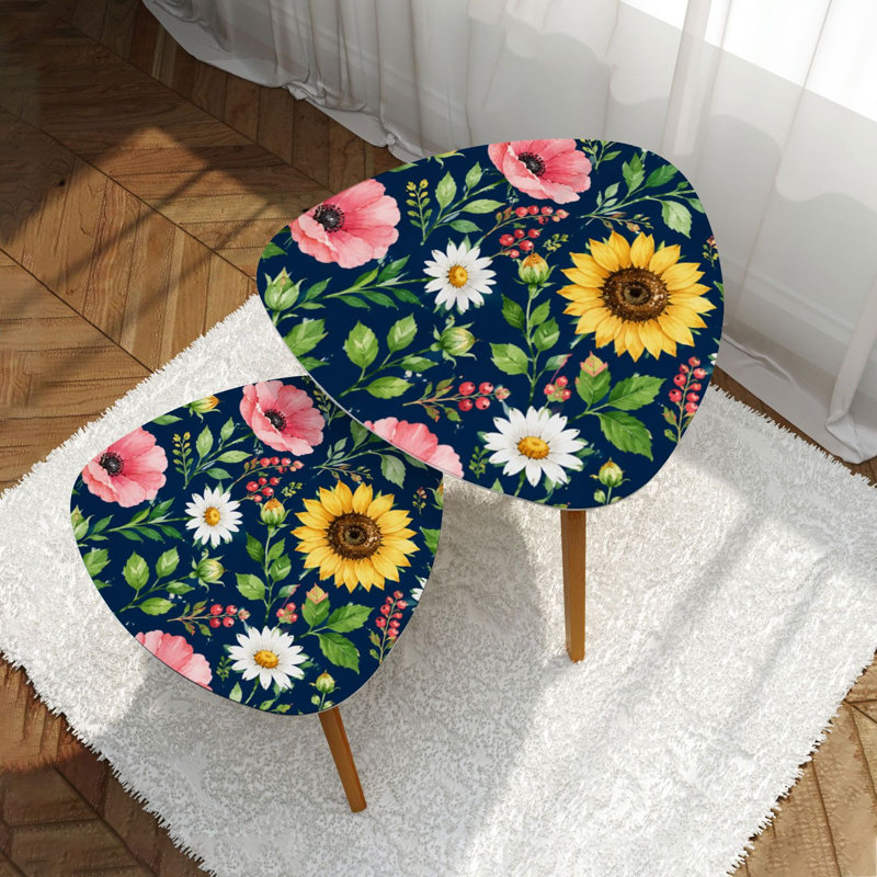 Ensemble de 2 tables basses gigognes Triangle