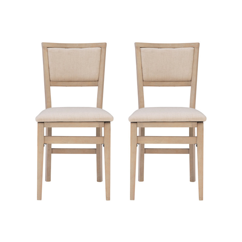 Busse Padded Foldable Dining Chairs, Gray Wash