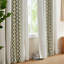 1 panneau de rideau imprimé en coton 50 po x 84 po avec rayures et doublure en chenille-1107601167-1107601165