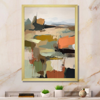 Green And Beige Transcending Reality III - Abstract Painting Wall Decor