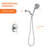 Wall Mounted Shower System With Rough-In Valve 7-Spray Single Handle Shower Faucet Set Modern Brass Shower Trim Kit-116498974