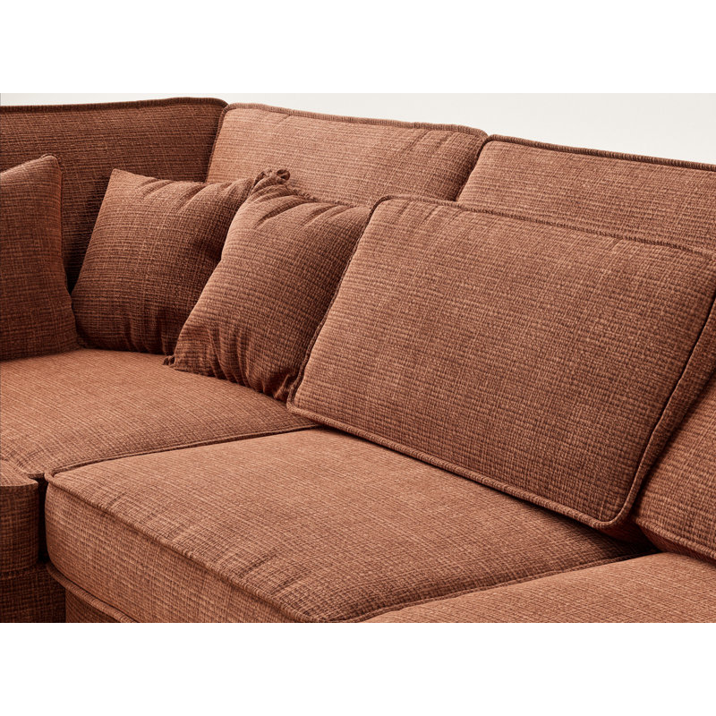 5 Seater Corner Sofa , Left Hand Facing, Copper