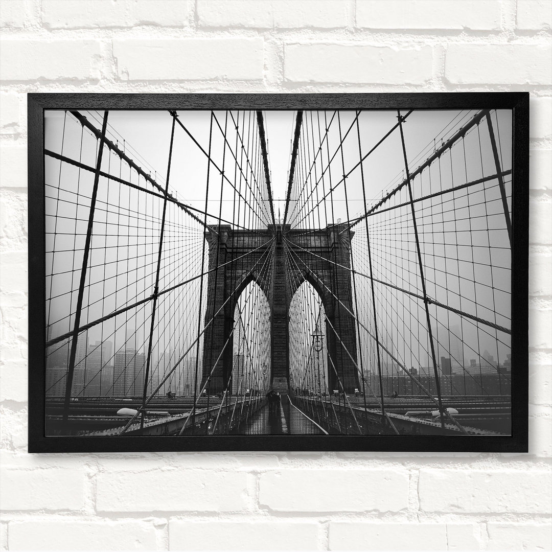 Brooklyn Bridge Perfektion Gerahmter Druck