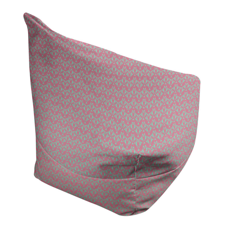 Petite chaise à sacs à billes & Leffel, H 86 po x L 27 po x P 43 po, Rose / vert, Rembourrage poly