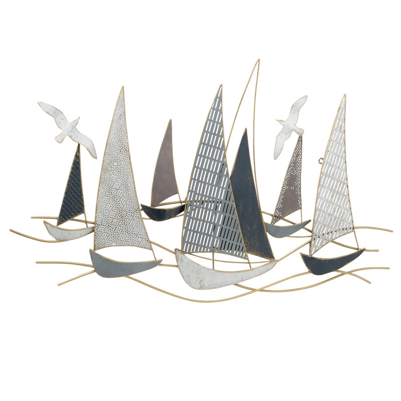 Regatta Sailboat Wall Sculpture, 42.5"