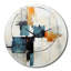 Horloge murale beige à patchwork minimaliste VI - Collages abstraits-1464506043