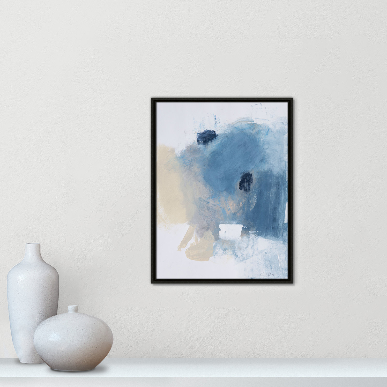 Coastal Carnival Collection "Coastal Carnival I" Print, Espresso Floater Framed Canvas, No Mat, 25.5" H x 19.5" W x 2" D